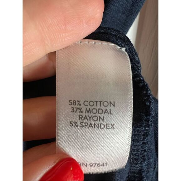 J Jill Womens Navy Button Up Blouse Size Small - Picture 3 of 4